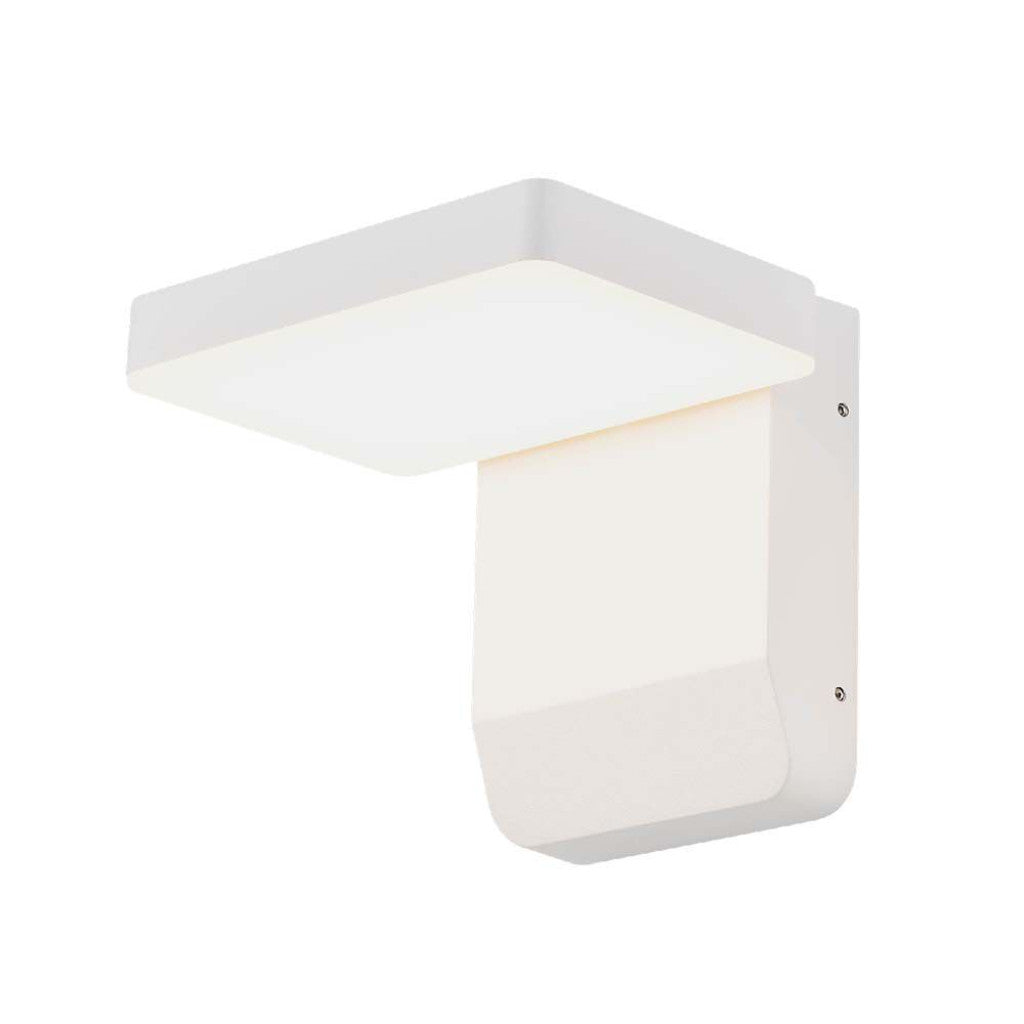 20W Led Wall Light 4000K White Body Square  Ip65