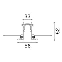 Profilo Incassato 100Cm Ego Alluminio Nero