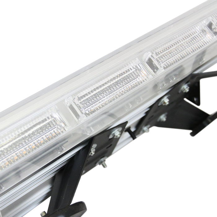 Barra Lampeggiante Stroboscopica 60cm Vecoli Emergenza 48 LED Luce Gialla Ambra