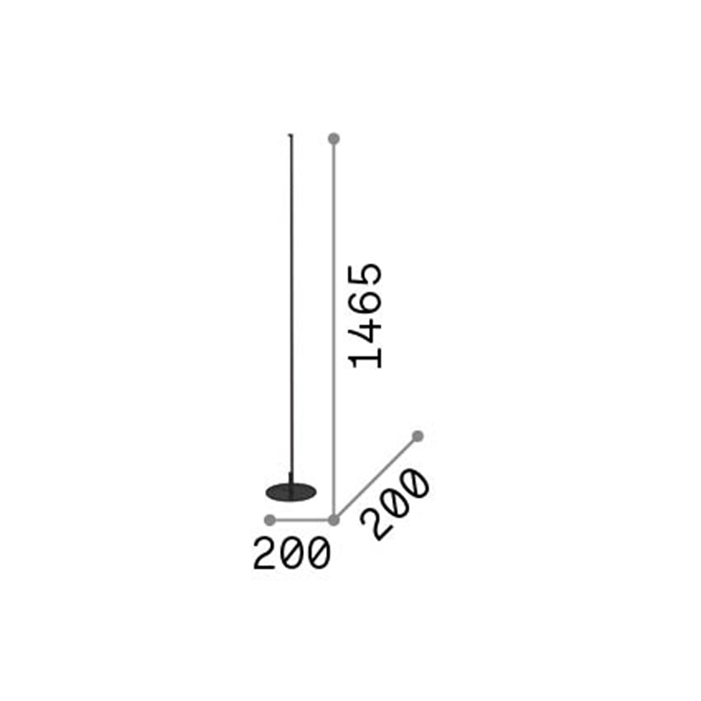 Piantana Industrial-Minimal Yoko Alluminio-Plastiche Bianco Led 16W 3000K