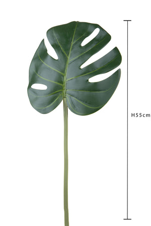 Set 12 Foglia Artificiali Monstera 55 cm