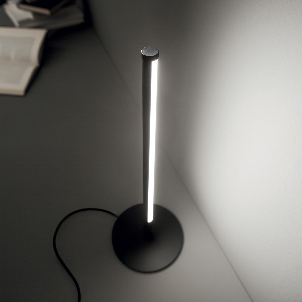 Lampade Da Scrivania Industrial Yoko Alluminio-Plastiche Nero Led 5W 3000K