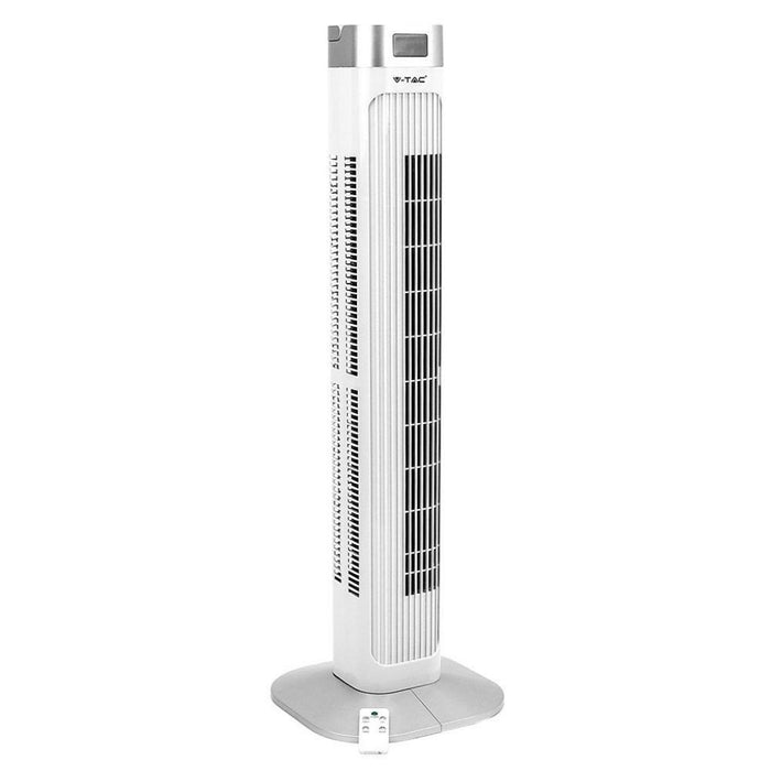 55W Led Tower Fan With Temperature Display And Remote Contrel 36 Inch White