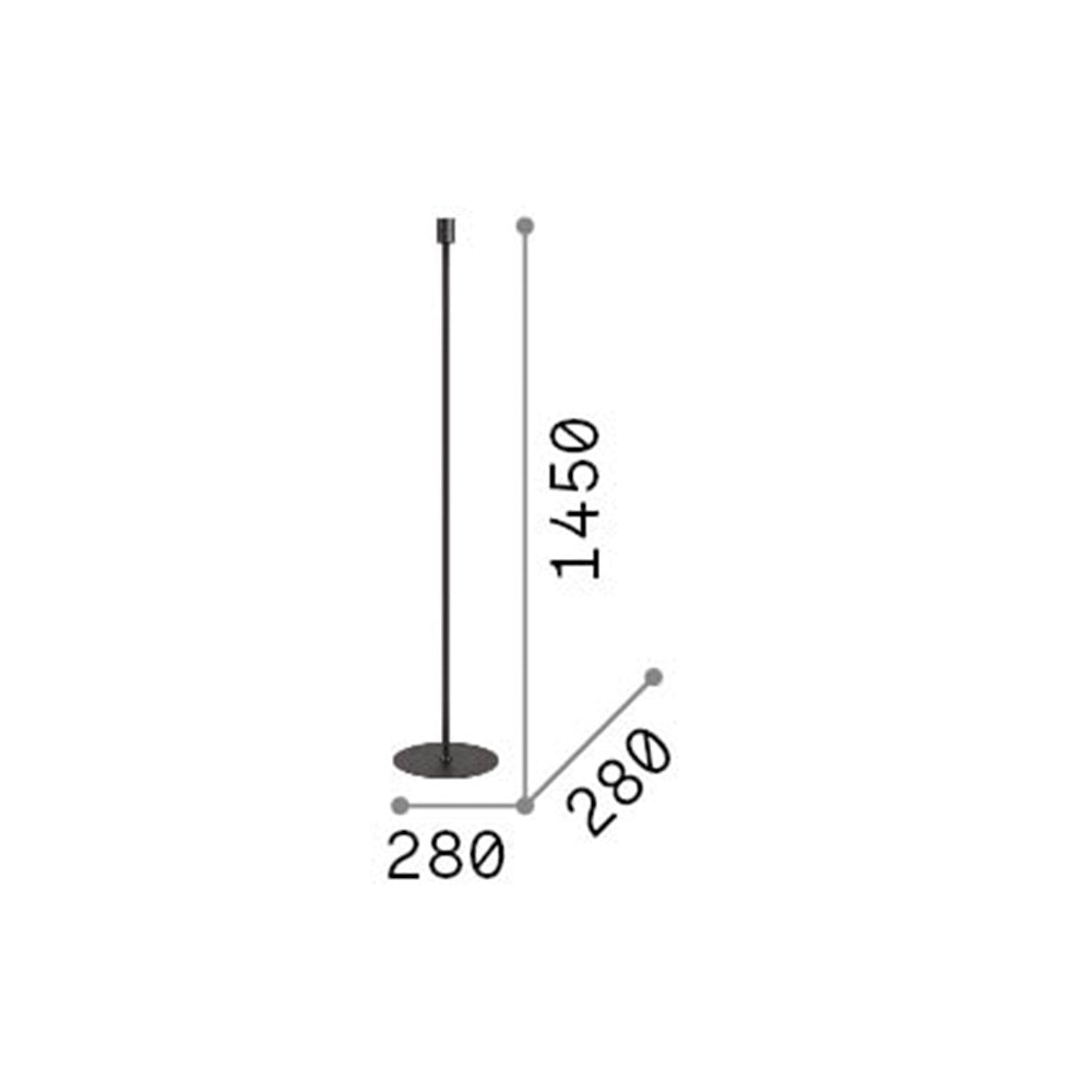 Piantane - Lampade Da Terra Set Metallo Bianco 1 Luce E27