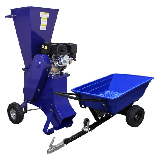 Cippatrice T-Mech 6,5HP Benzina & Carrello da Giardino Ribaltabile