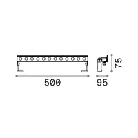 Proiettore Lineare Thor Alluminio Antracite 1 Luce 18W 3000K Luce Calda