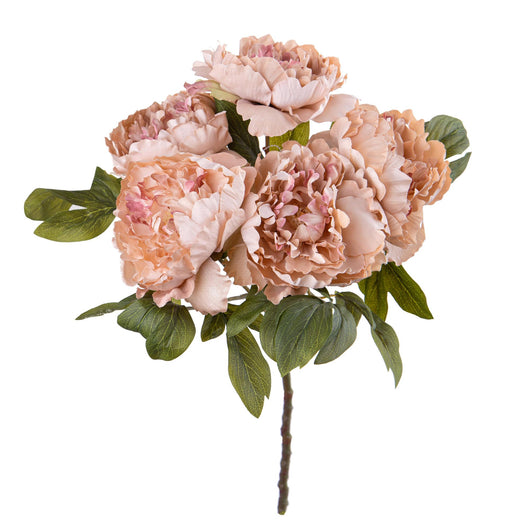 Set 2 Rami Artificiali Peonia con 5 Fiori H 50 cm