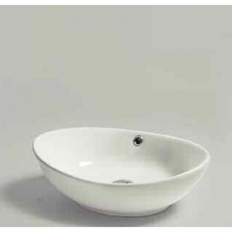 Lavabo da Appoggio modello Oval 55  Ceramica Azzurra