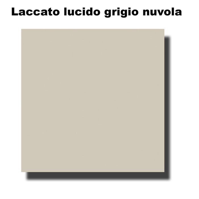 Mobile bagno sospeso Best02 cm 110x190x46 laccato lucido grigio nuvola