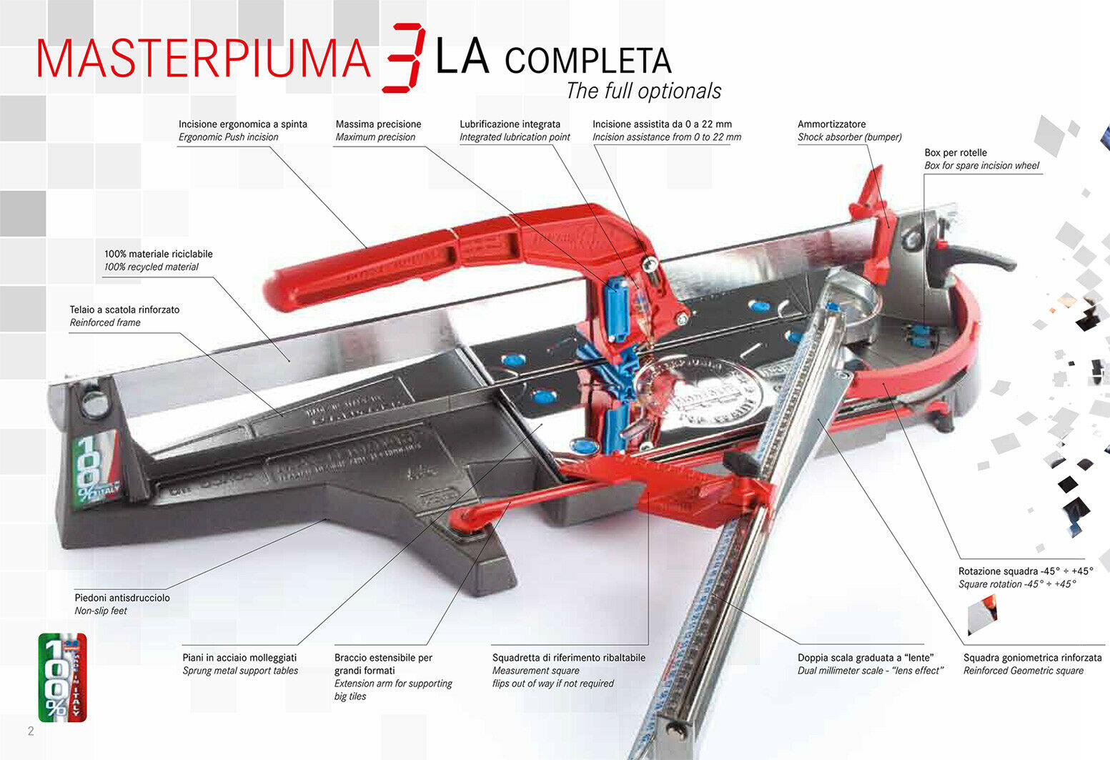 Tagliapiastrelle manuale Montolit Masterpiuma P3 93p3 Taglia piastrelle 93cm