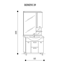 Mobile bagno a terra Rimini08 cm 85x195x48 rovere nabucco