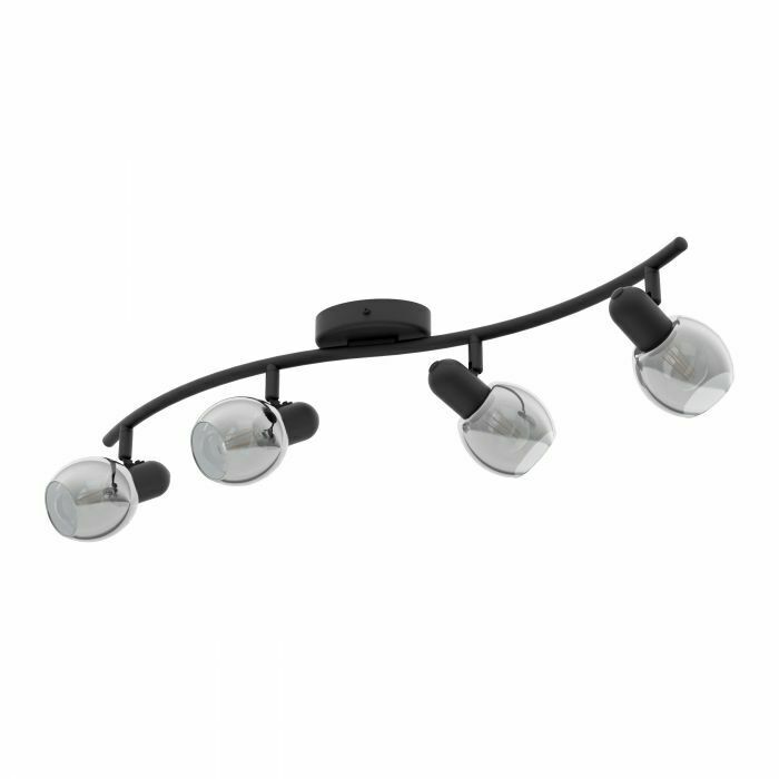 Lampada da Soffitto su Barra Binario Faretti E14 4 Luci Lampadario Pollica EGLO