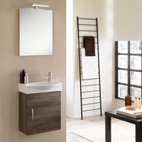 Mobile bagno sospeso Mini42 cm 42x190x29,5 rovere scuro