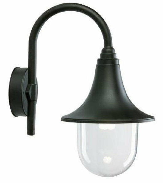 Lampada da Parete Applique in Basso con Braccio Illuminazione Esterno Nero Sovil