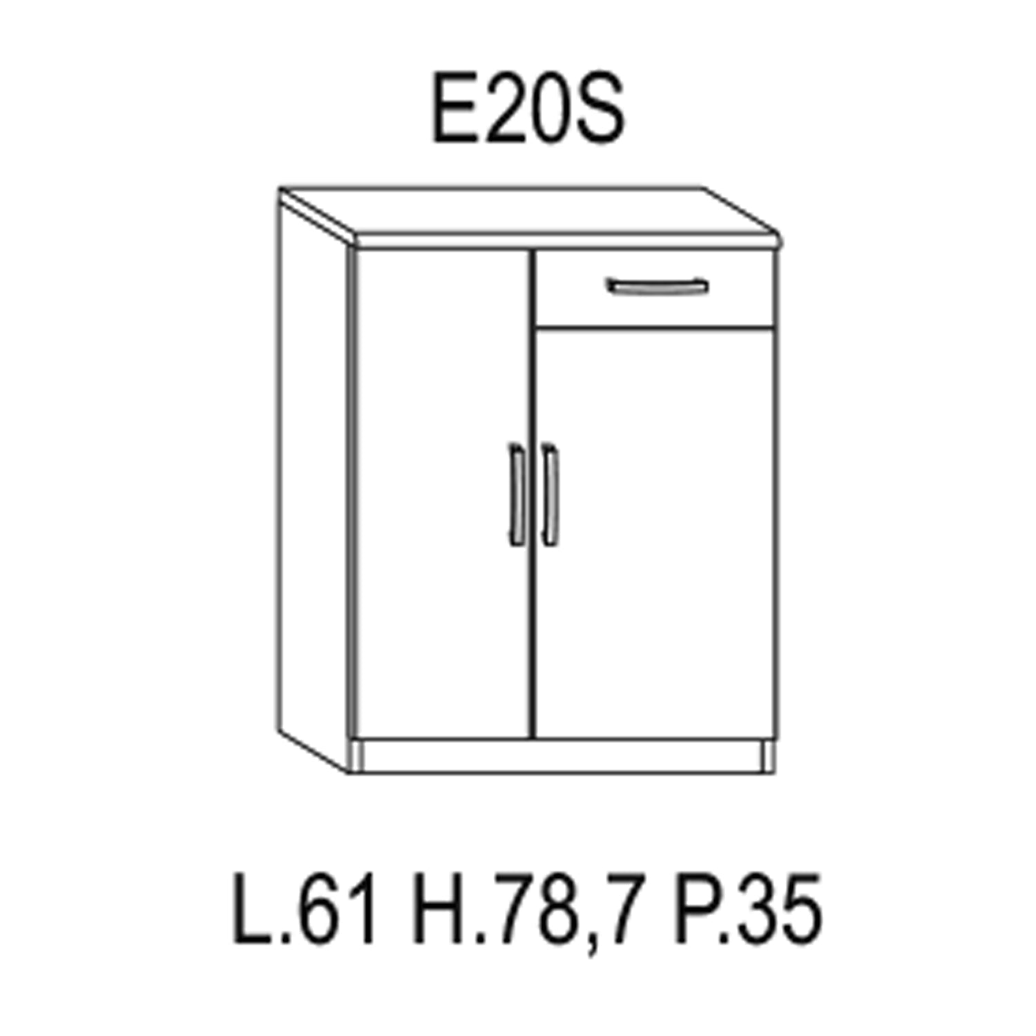 Mobile bagno multiuso 61x78,7x35 cm laccato lucido bianco