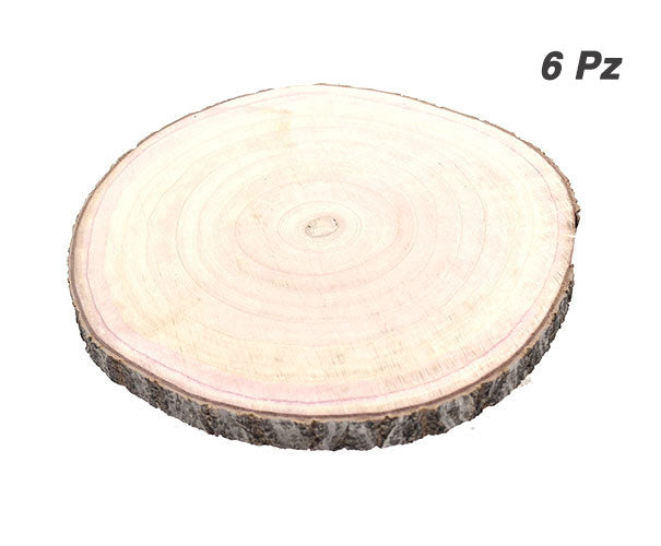 Base di Legno Naturale Decorativa Tronco Sottopiatto Rondella Disco 35 cm