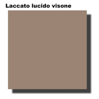 Mobile bagno sospeso Bali04 cm 160x195x46 laccato lucido visone e noce lingera