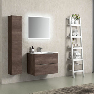 Mobile bagno sospeso Bali07 cm 110x195x46 rovere scuro