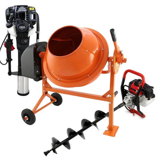 Coclea da Terra 3HP con 3 Trapani di Diverso Diametro & Kit di Sicurezza