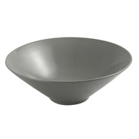 Lavabo da appoggio tondo Slim ceramica grigio cemento diametro 40,5 cm e altezza 15 cm