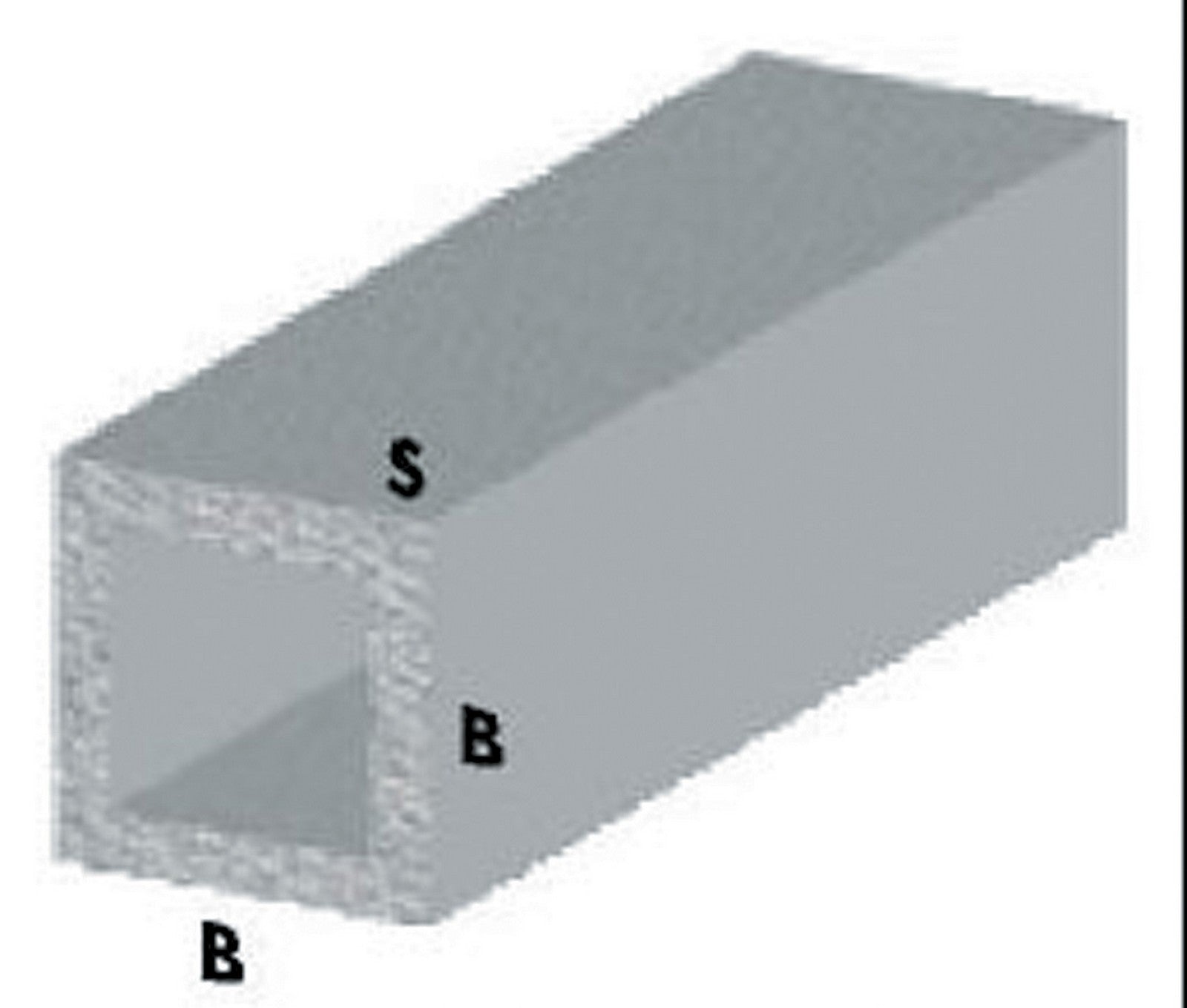 5pz profilo argento h.100 cm tubo quadro 15x15x1 mm cod:ferx.26400