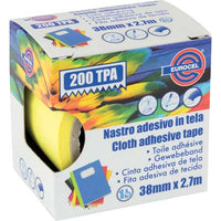 Nastro adesivo telato 200 tpa eurocel giallo mm 38 ml 2,7 (4 pezzi) Eurocel 