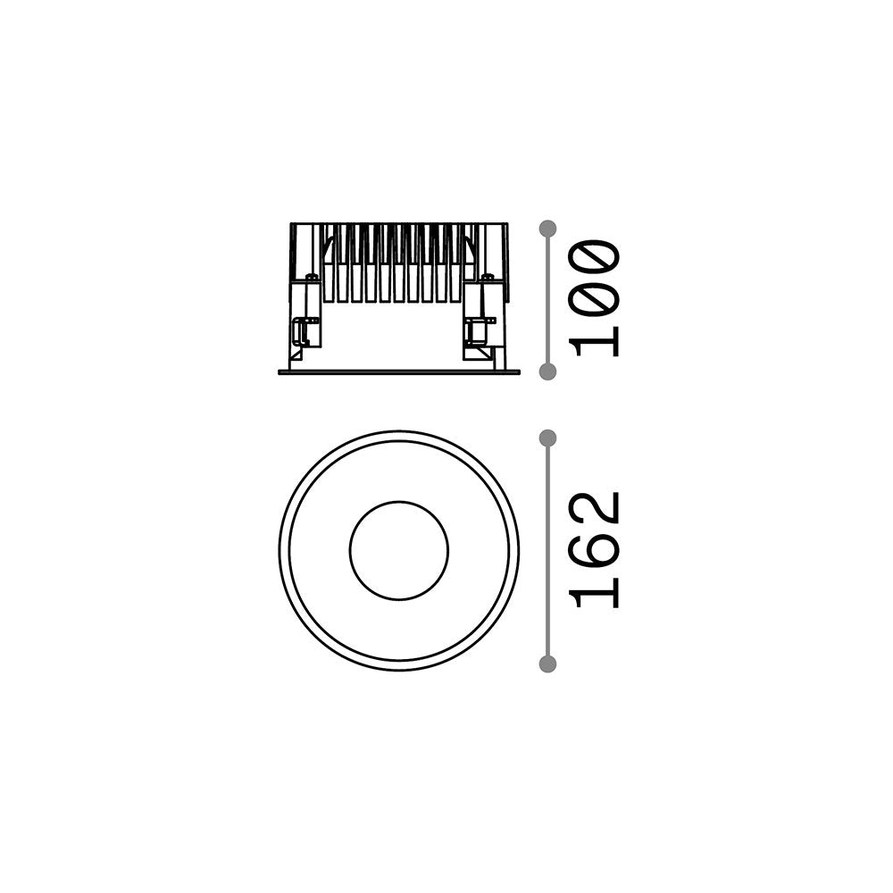 Faretto Ad Incasso Off Alluminio Bianco Led 28W 4000K Luce Naturale