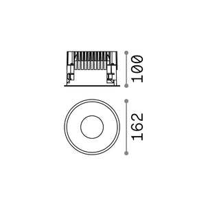 Faretto Ad Incasso Off Alluminio Bianco Led 28W 4000K Luce Naturale