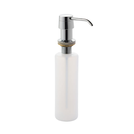 Dispenser sapone da incasso Gedy da 340 ml in ottone e resine per top lavabo - Cromato