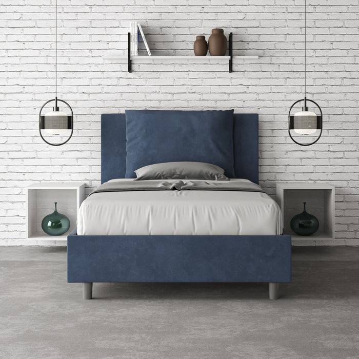 Letto Singolo 100x190 cm con Rete Antea Blu