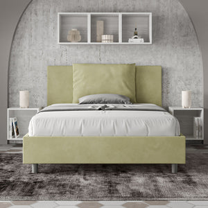 Letto 1 Piazza e Mezzo 120x190 cm con Rete e Contenitore Antea Tè Verde