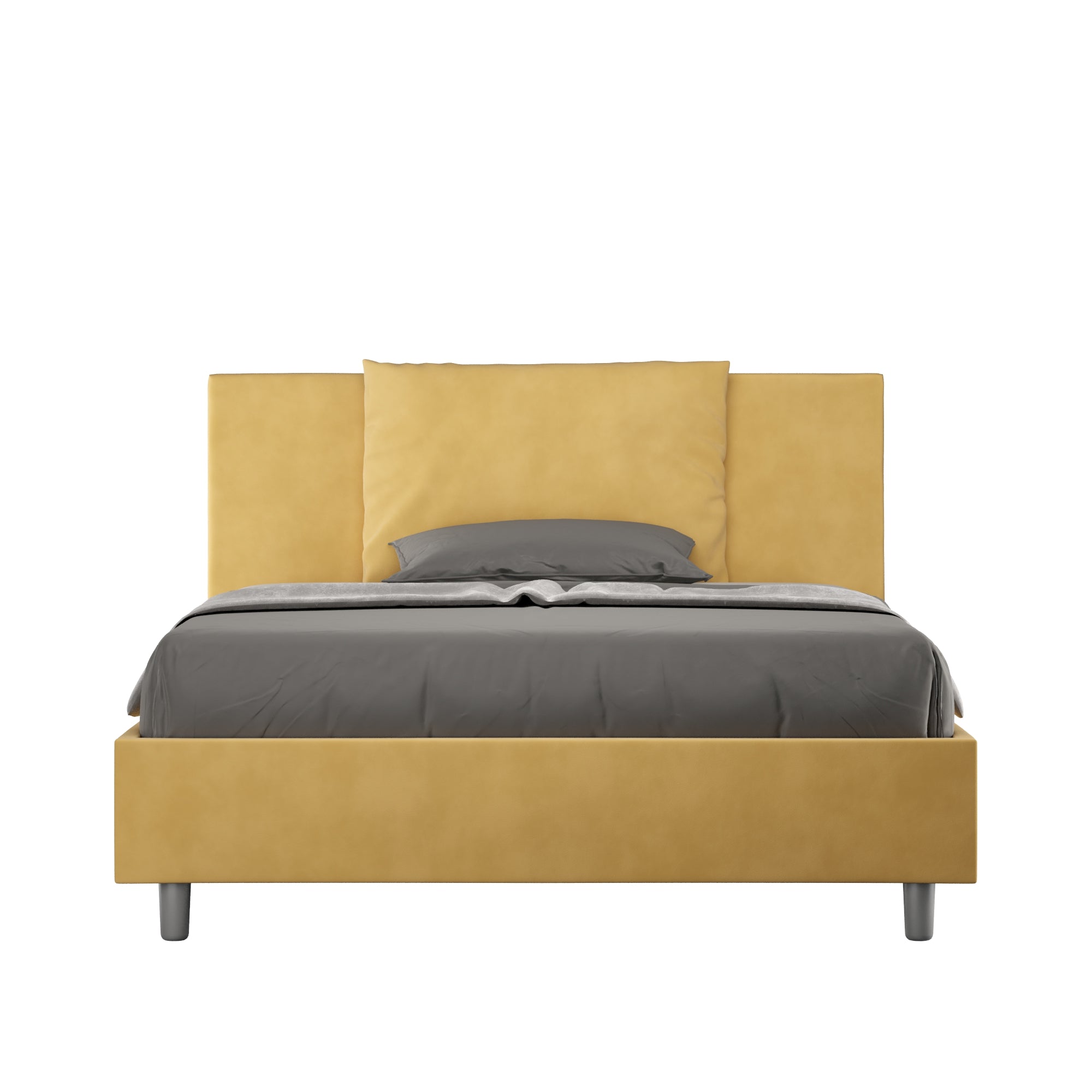 Letto 1 Piazza e Mezzo 130x190 cm Senza Rete Antea Ocra