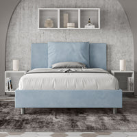 Letto 1 Piazza e Mezzo 130x190 cm Senza Rete Antea Azzurro