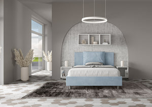 Letto 1 Piazza e Mezzo 130x190 cm Senza Rete Antea Azzurro