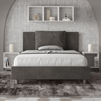 Letto 1 Piazza e Mezzo 130x190 cm Senza Rete Antea Grigio