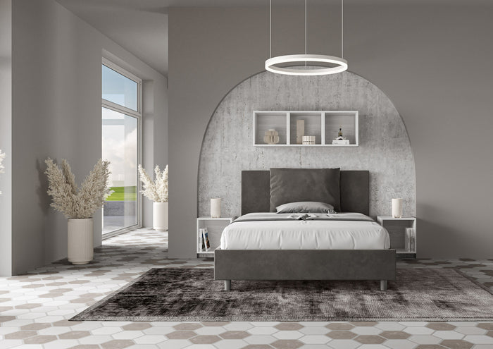 Letto 1 Piazza e Mezzo 130x190 cm Senza Rete Antea Grigio