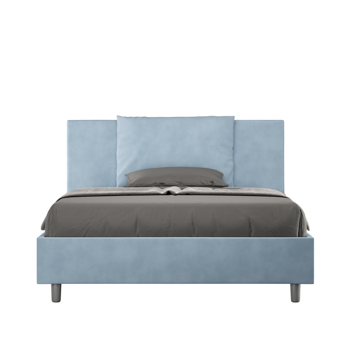 Letto 1 Piazza e Mezzo 130x210 cm con Rete Antea Azzurro