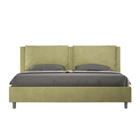 Letto Matrimoniale Francese 140x190 cm con Rete e Contenitore Antea Tè Verde