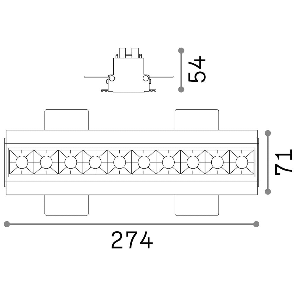 Modulo Lika Alluminio Nero Led 20W 4000K Luce Naturale