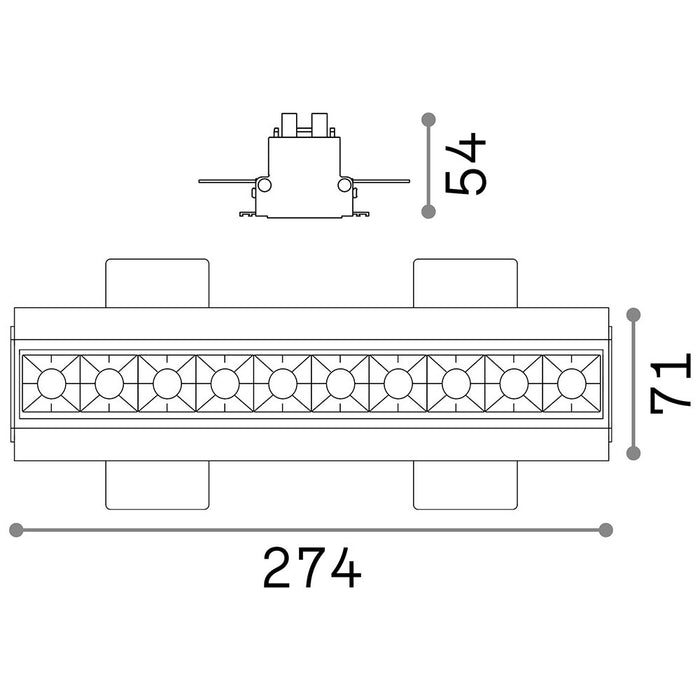 Modulo Lika Alluminio Nero Led 20W 4000K Luce Naturale