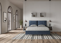 Letto Matrimoniale 160x200 cm con Rete Antea Blu