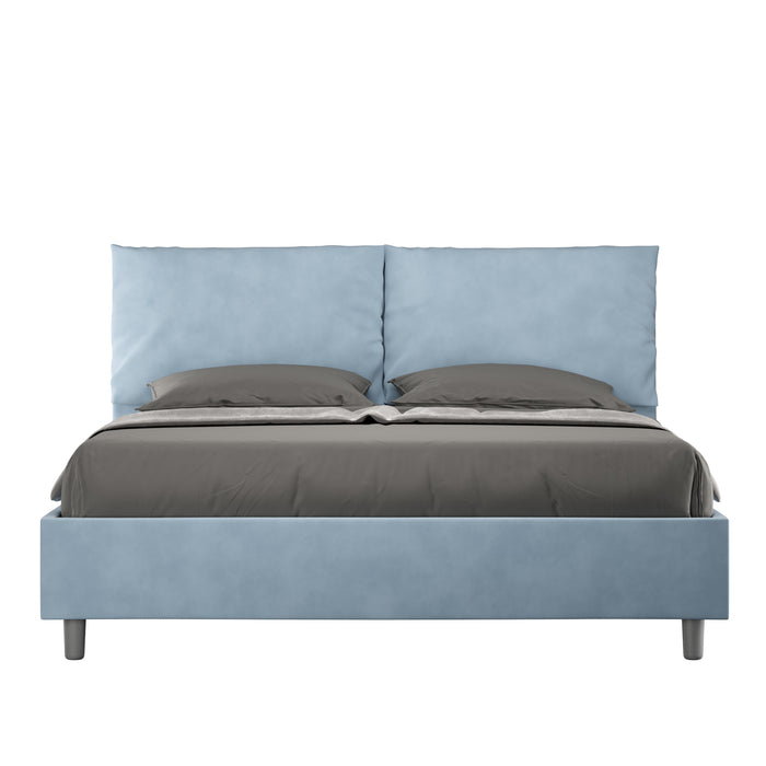 Letto Matrimoniale 160x210 cm Senza Rete Antea Azzurro