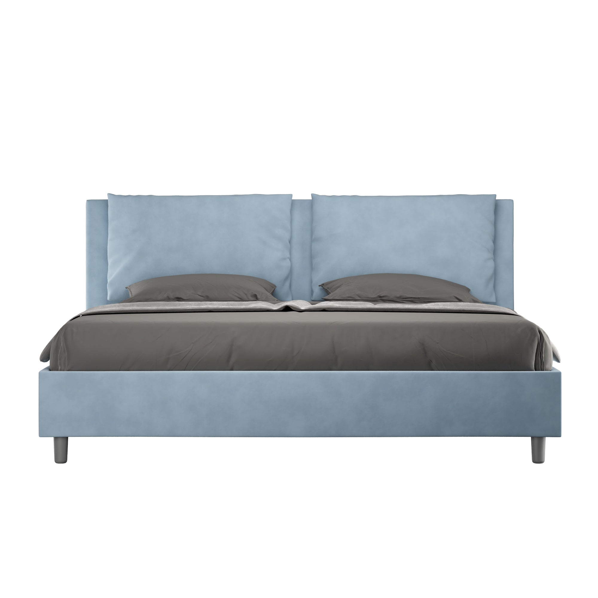 Letto Matrimoniale Large 170x210 cm Senza Rete Antea Azzurro