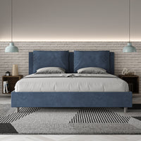 Letto Matrimoniale Large 180x200 cm con Rete Antea Blu