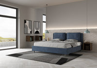 Letto Matrimoniale Extra Large 200x200 cm con Rete Antea Blu