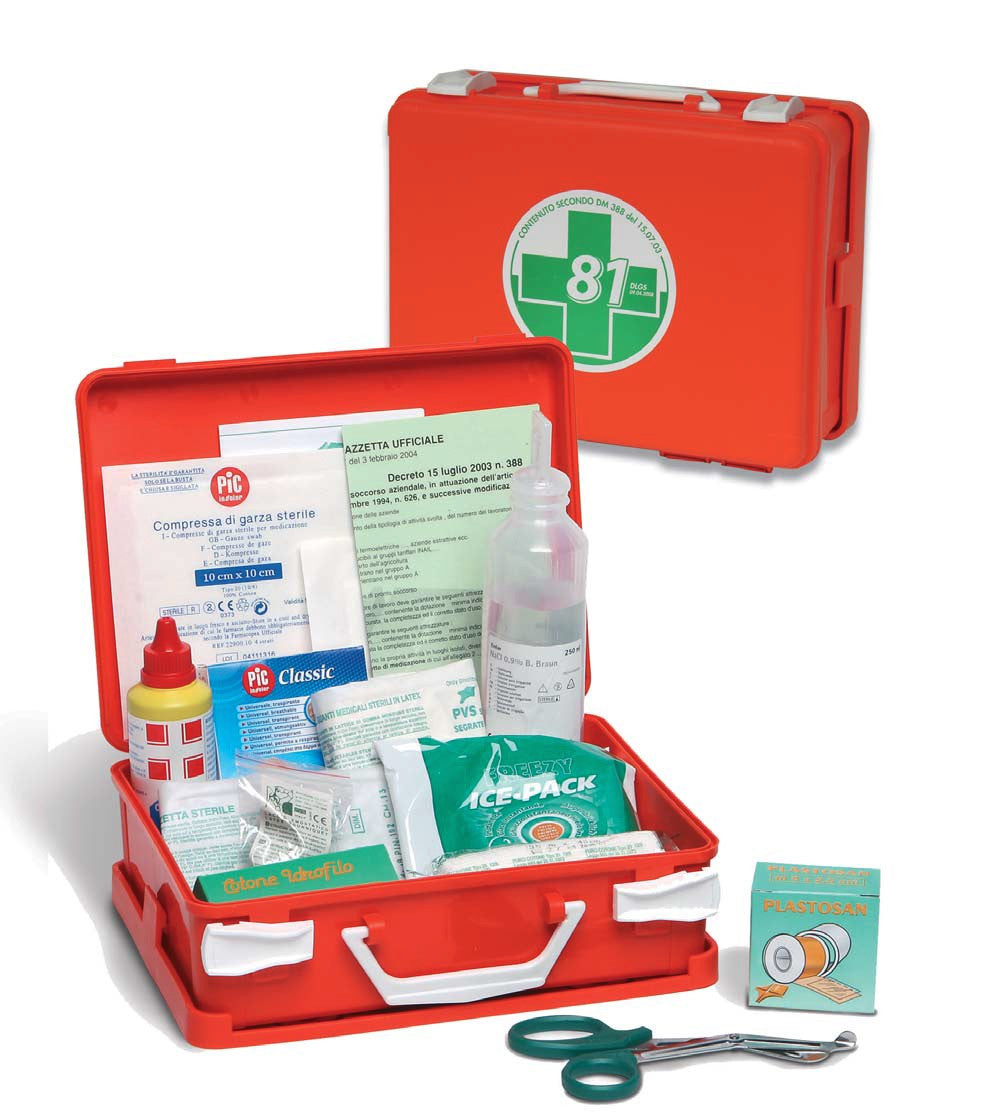 Cassetta Medica Pronto Soccorso Certificata All.2 Medic 1 Dm 388 Massimo 2 Persone 250X190X90 Mm-Pvs