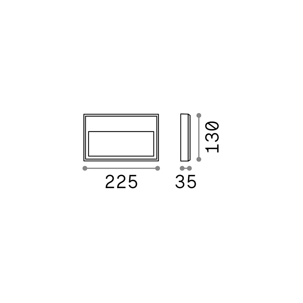 Appliques - Lampade Da Parete Febe-1 Metallo Bianco Led 6W 3000K Luce Calda