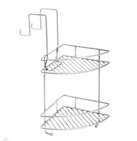 Cestello Doccia Angolare Doppio 2 Mensole Accessori da Bagno Satinato Metaform