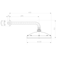 Soffione doccia tondo ottone cromato Bossini RetrÃ² Antikal diametro 230 mm