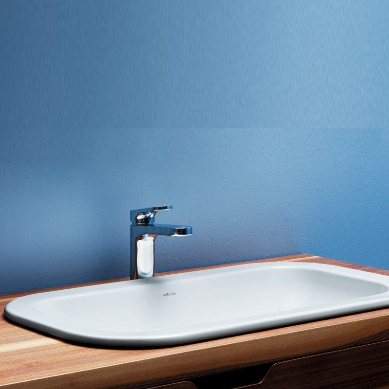 Lavabo Incasso Mod. Glaze cm 50X40 Ceramica Azzurra Design Moderno